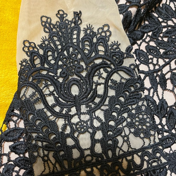 Nude black dress with lining, size L - Picture 4 of 10